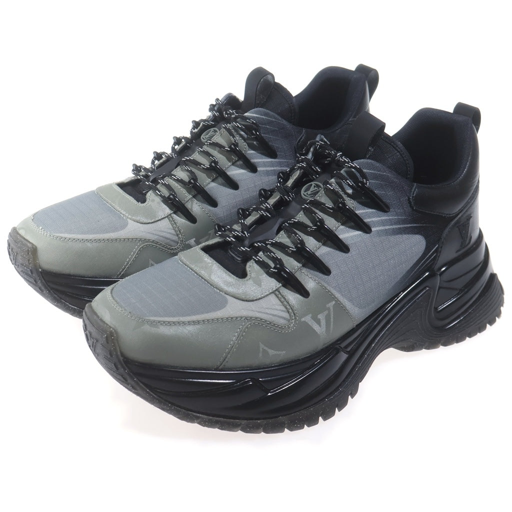 LOUIS VUITTON(ルイヴィトン) 18SS RUN AWAY PULSE SNEAKER LOUIS VUITTON ランアウェイ パルスライン モノグラム エナメルレザー メッシュ ローカットスニーカー ブラック
