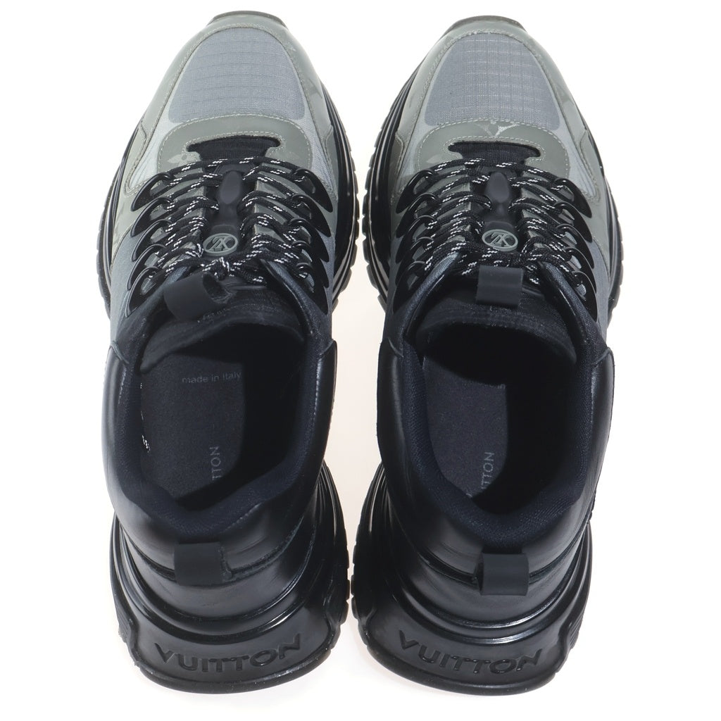 LOUIS VUITTON(ルイヴィトン) 18SS RUN AWAY PULSE SNEAKER LOUIS VUITTON ランアウェイ パルスライン モノグラム エナメルレザー メッシュ ローカットスニーカー ブラック