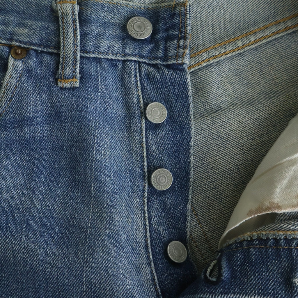 Levi's(リーバイス) 70s VINTAGE 66前期 ボタン裏6 バックポケット裏シングル ストレートパンツ インディゴ