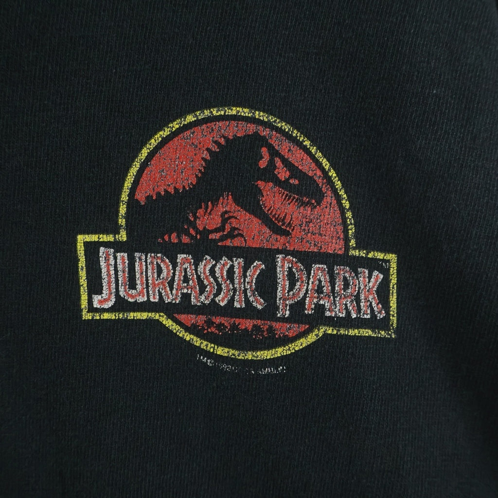 VINTAGE(ヴィンテージ) 90s JURASSIC PARK ジェラシックパーク 胸プリ ハイネック ロングスリーブカットソー ブラック