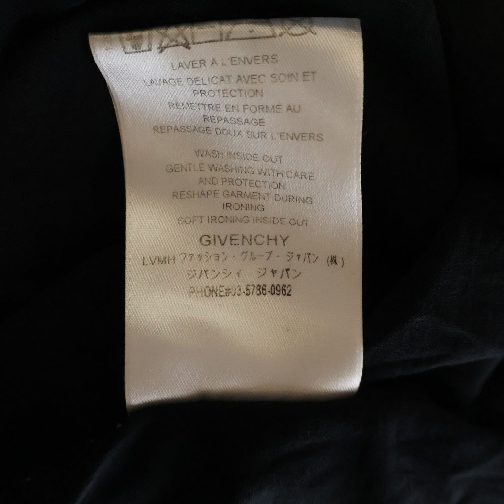 GIVENCHY(ジバンシィ) 21SS ロゴ エンブロイダリー クルーネック 半袖Tシャツカットソー ブラック BM70YC3002