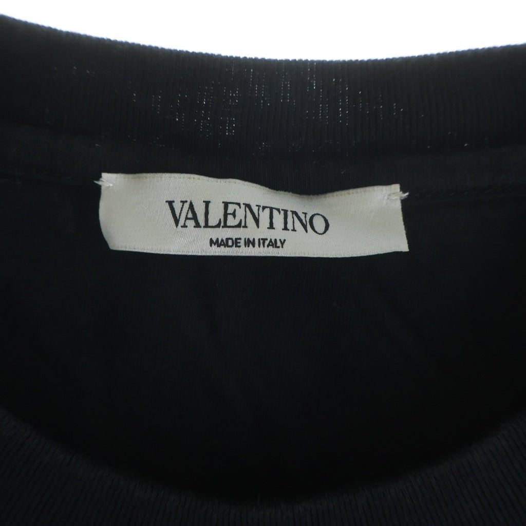 FENDI(フェンディ) ロゴプリント クルーネック半袖Tシャツカットソー ブラック/イエロー UV3MG08C6K7