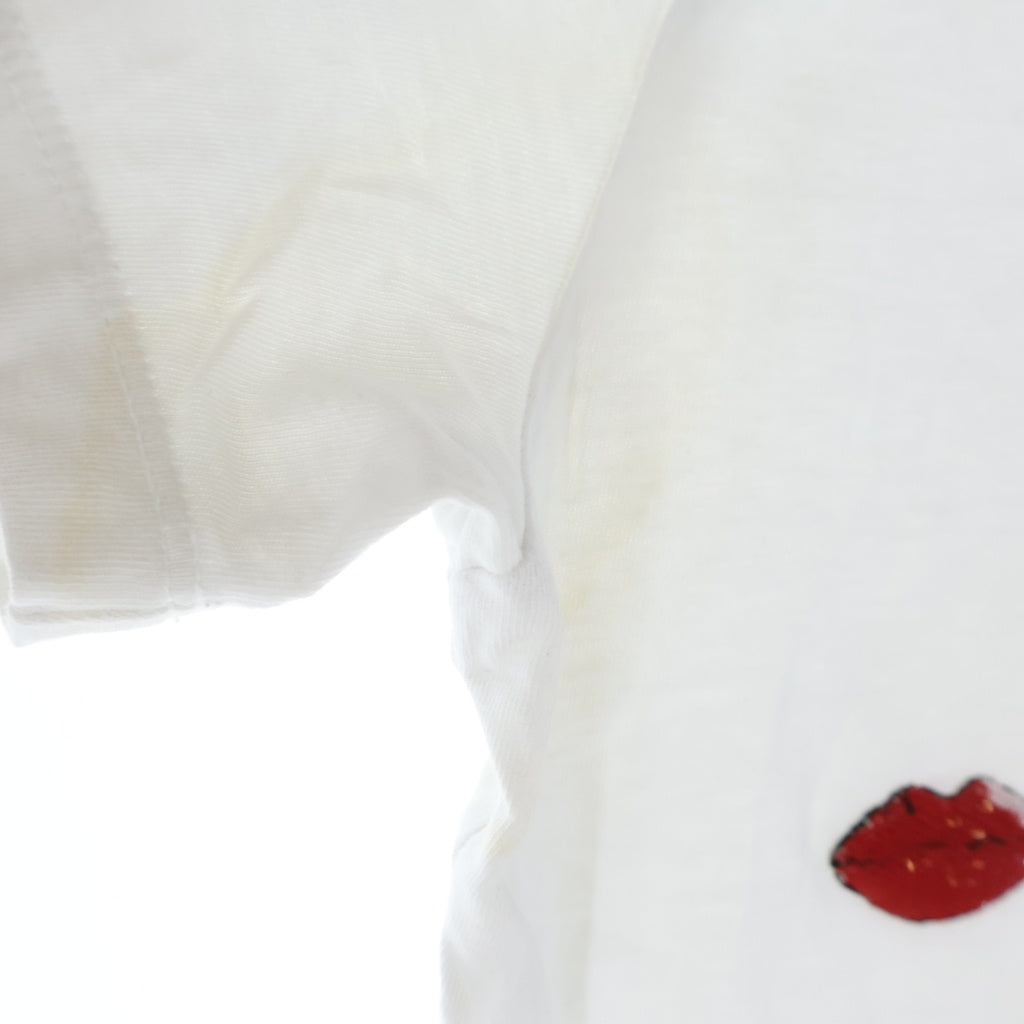 VALENTINO(ヴァレンティノ) ップスパンコール クルーネック半袖Tシャツカットソー ホワイト VB3MG10X65L