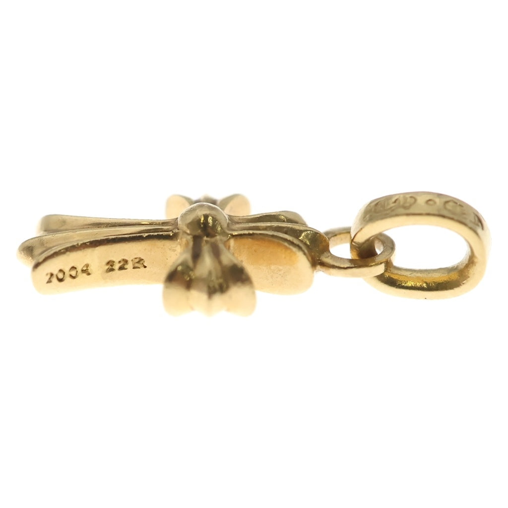 CHROME HEARTS(クロムハーツ) 22K CRS BBYFAT P/EMLD ベイビーファットクロス PAVEエメラルド ペンダントトップ ゴールド