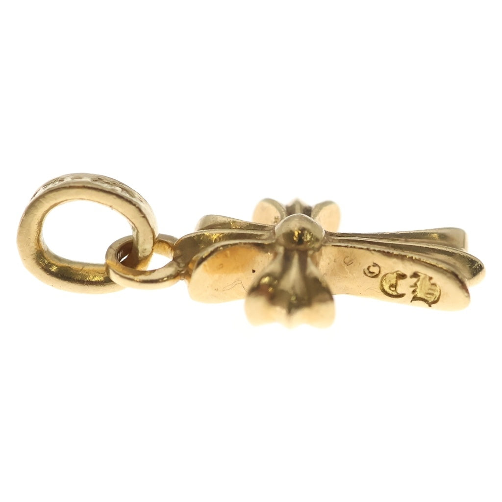 CHROME HEARTS(クロムハーツ) 22K CRS BBYFAT P/EMLD ベイビーファットクロス PAVEエメラルド ペンダントトップ ゴールド