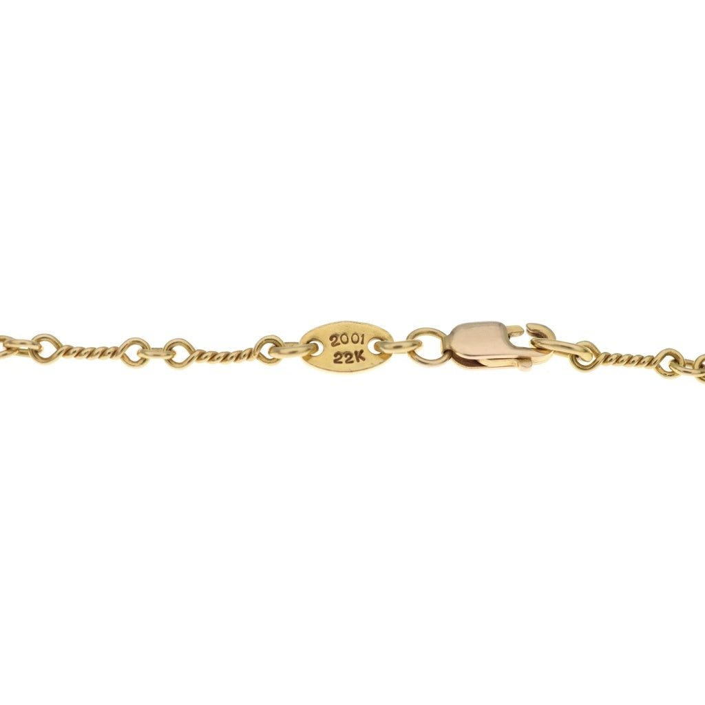 CHROME HEARTS(クロムハーツ) 22K NECKCHAIN T24 ツイストチェーンネックレス 24inch ゴールド