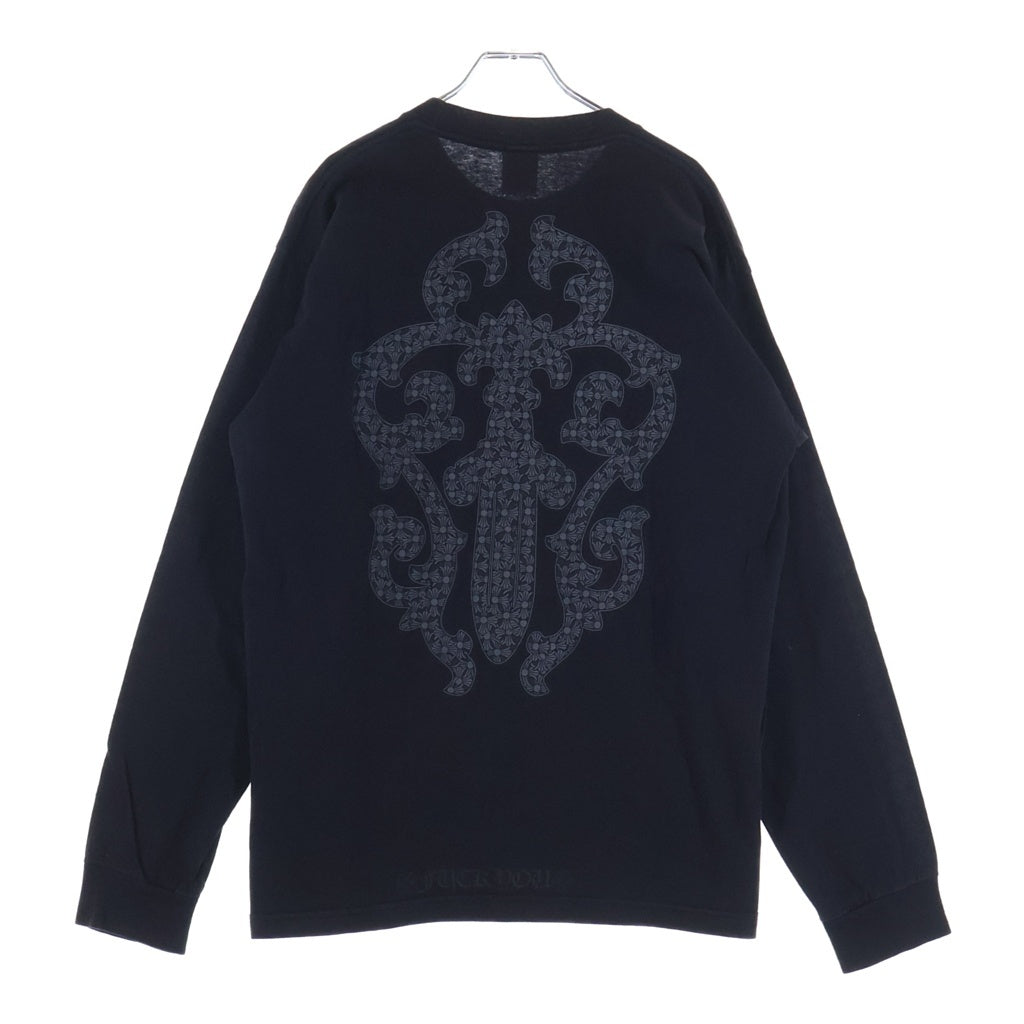 CHROME HEARTS(クロムハーツ) OLD VINE DAGGER L/S TEE オールド ダガー アームCHプラスプリント クルーネック半袖Tシャツカットソー ブラック