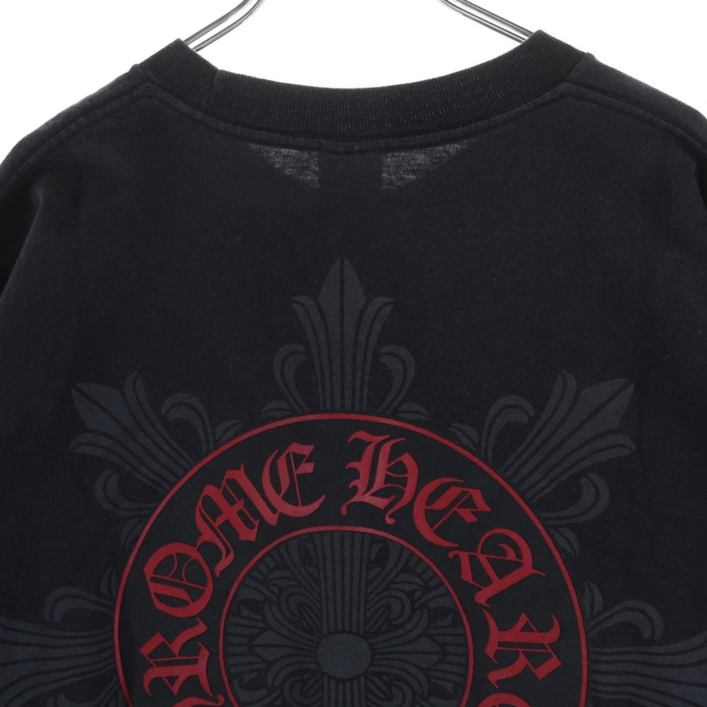 CHROME HEARTS(クロムハーツ) OLD FLORAL CROSS S/S Tee ホースシュー フローラルクロスプリント 半袖Tシャツカットソー ブラック