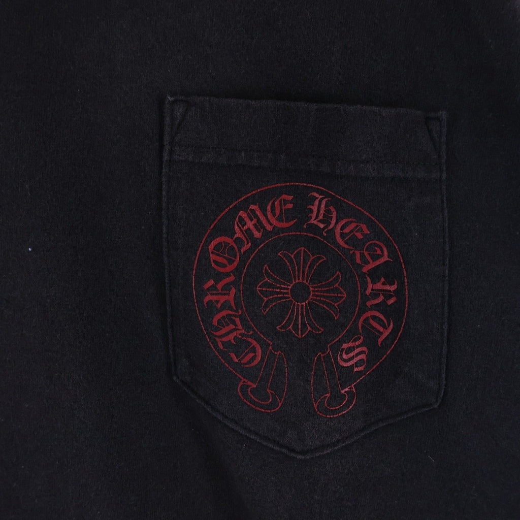 CHROME HEARTS(クロムハーツ) OLD FLORAL CROSS S/S Tee ホースシュー フローラルクロスプリント 半袖Tシャツカットソー ブラック