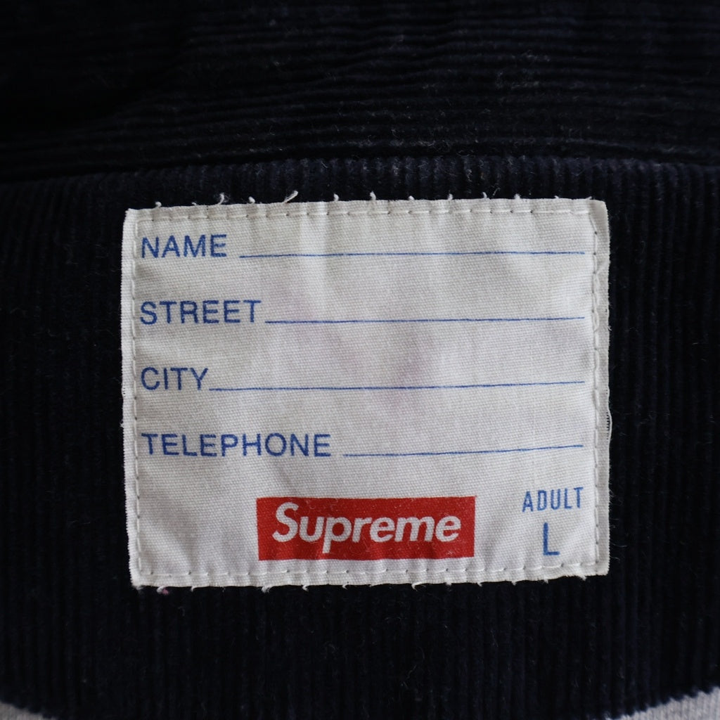 SUPREME(シュプリーム) 11AW Corduroy Coaches Jacket バックロゴ ワッペン コーチジャケット ネイビー