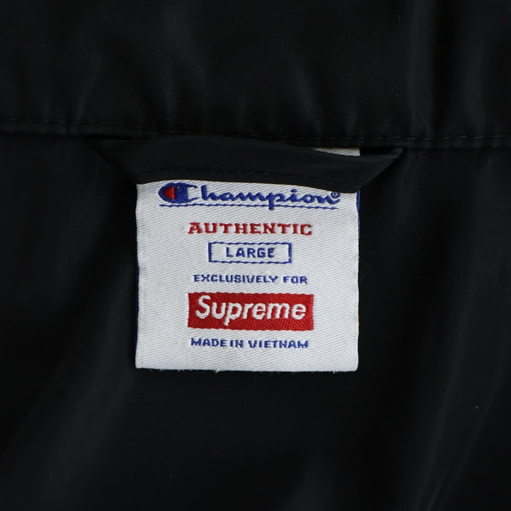 SUPREME(シュプリーム) 17SS ×Champion Half Zip Pullover チャンピオン ハーフジッププルオーバー ブラック