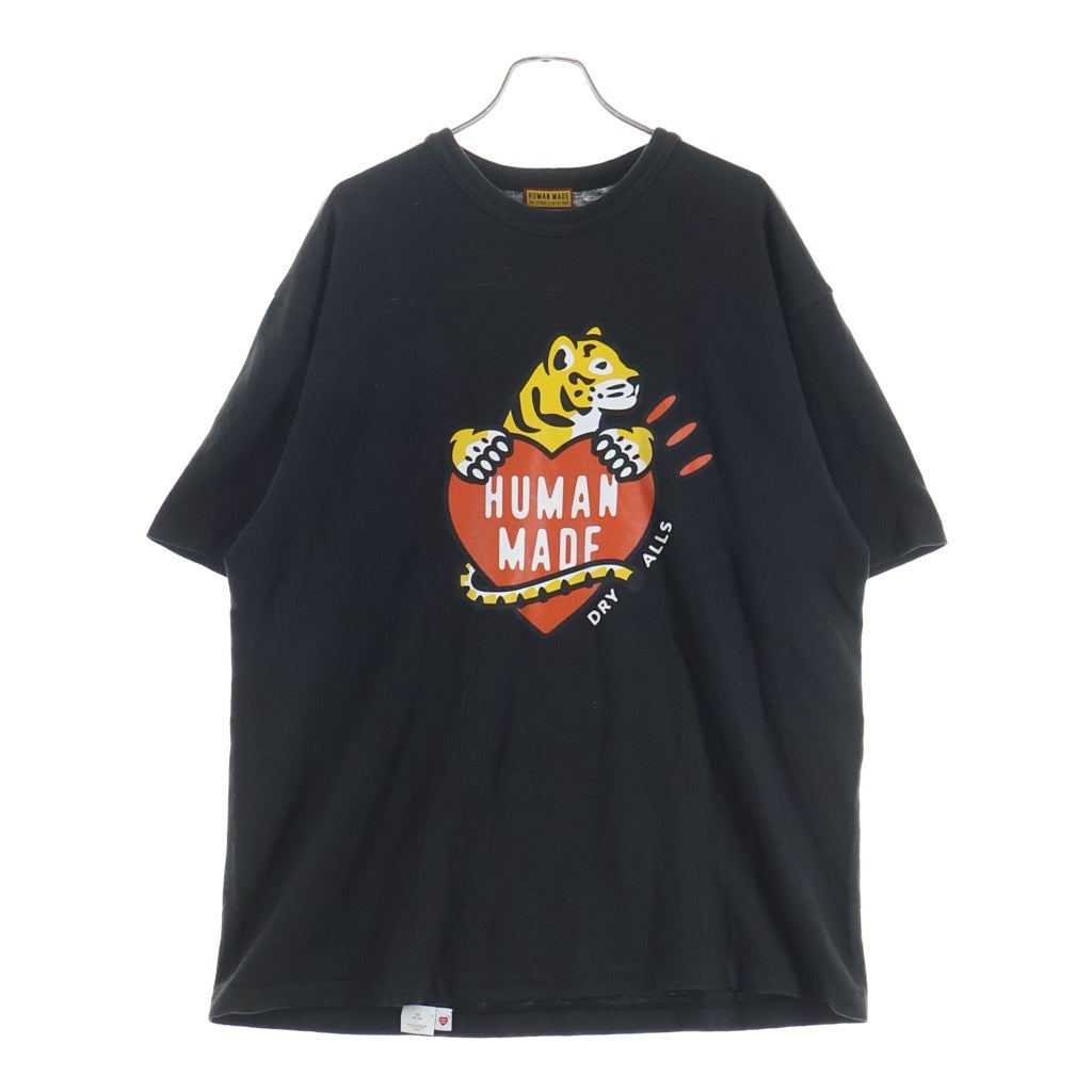 HUMAN MADE(ヒューマンメイド) 25AW GRAPHIC TEE TIGER ハートロゴ クルーネックTシャツ ブラック