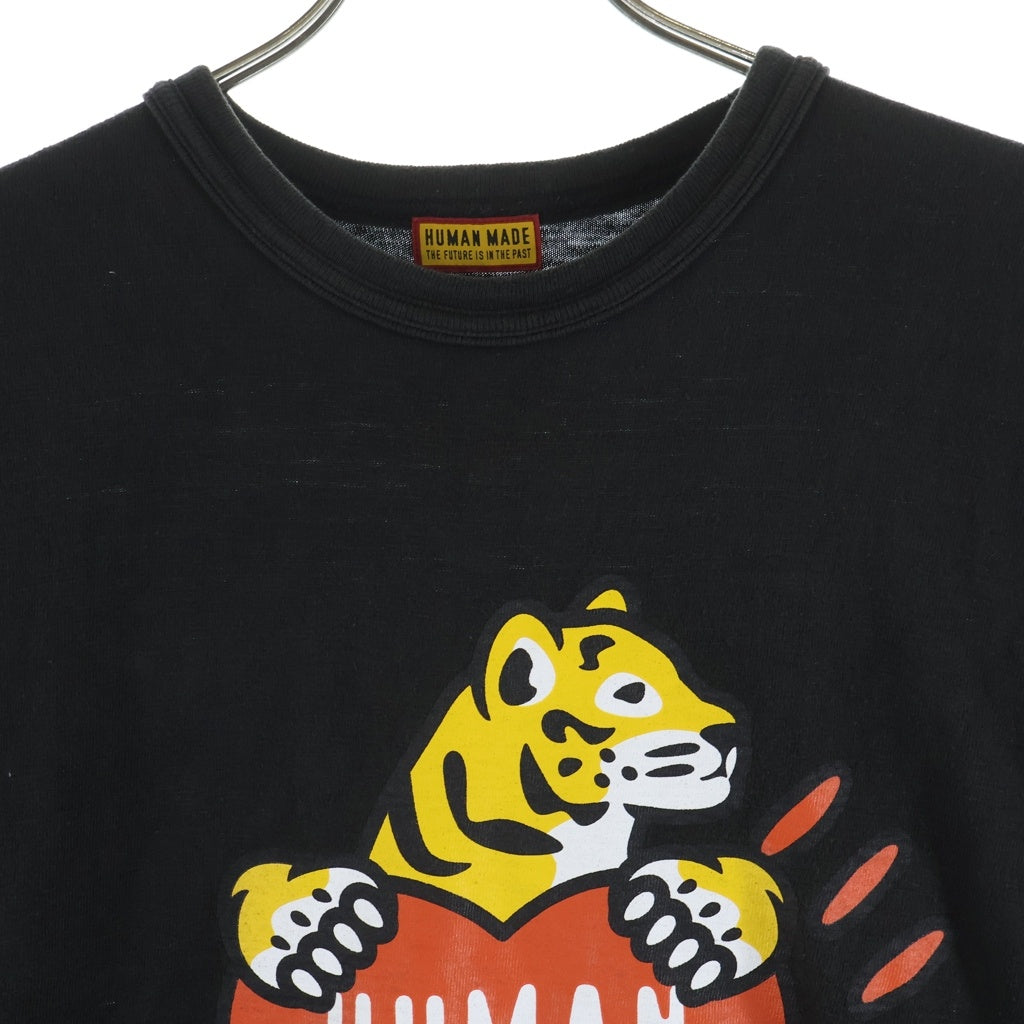 HUMAN MADE(ヒューマンメイド) 25AW GRAPHIC TEE TIGER ハートロゴ クルーネックTシャツ ブラック