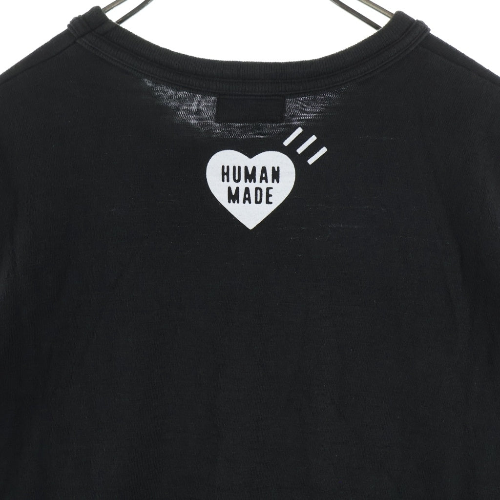 HUMAN MADE(ヒューマンメイド) 25AW GRAPHIC TEE TIGER ハートロゴ クルーネックTシャツ ブラック
