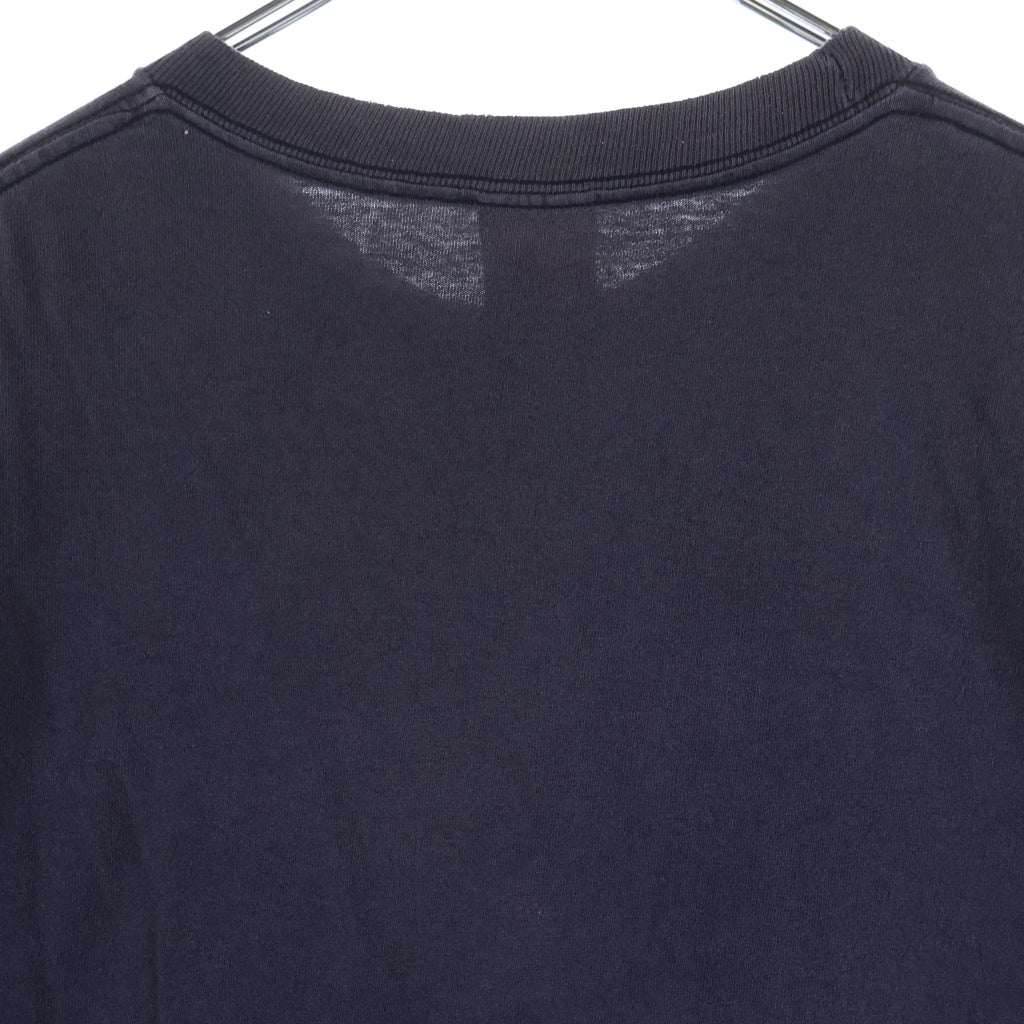 STUSSY(ステューシー) 00s SSリンク N4 メタリックプリント クルーネックTシャツ ネイビー