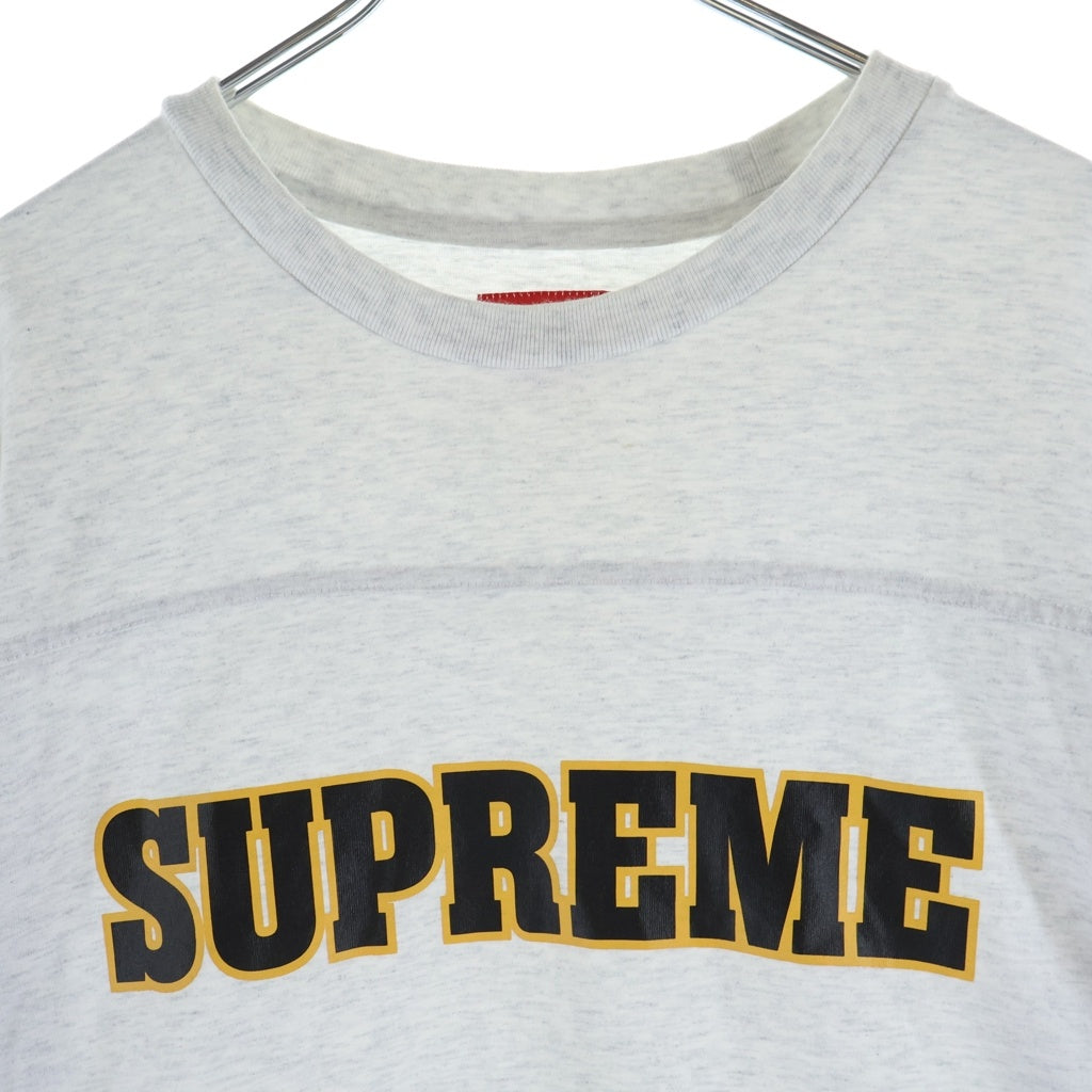 SUPREME(シュプリーム) 21AW Plaid Sleeve L/S Top フットボール フランネルシャツ切替 ロングスリーブカットソー グレー