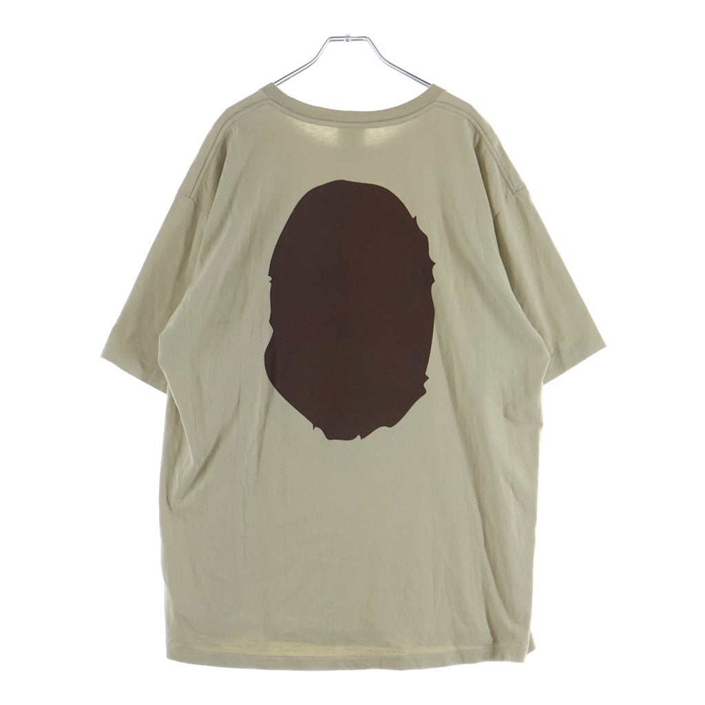 A BATHING APE(アベイシングエイプ) BIG APE HEAD TEE ロゴ OZXTEM110003J クルーネックTシャツ ベージュ