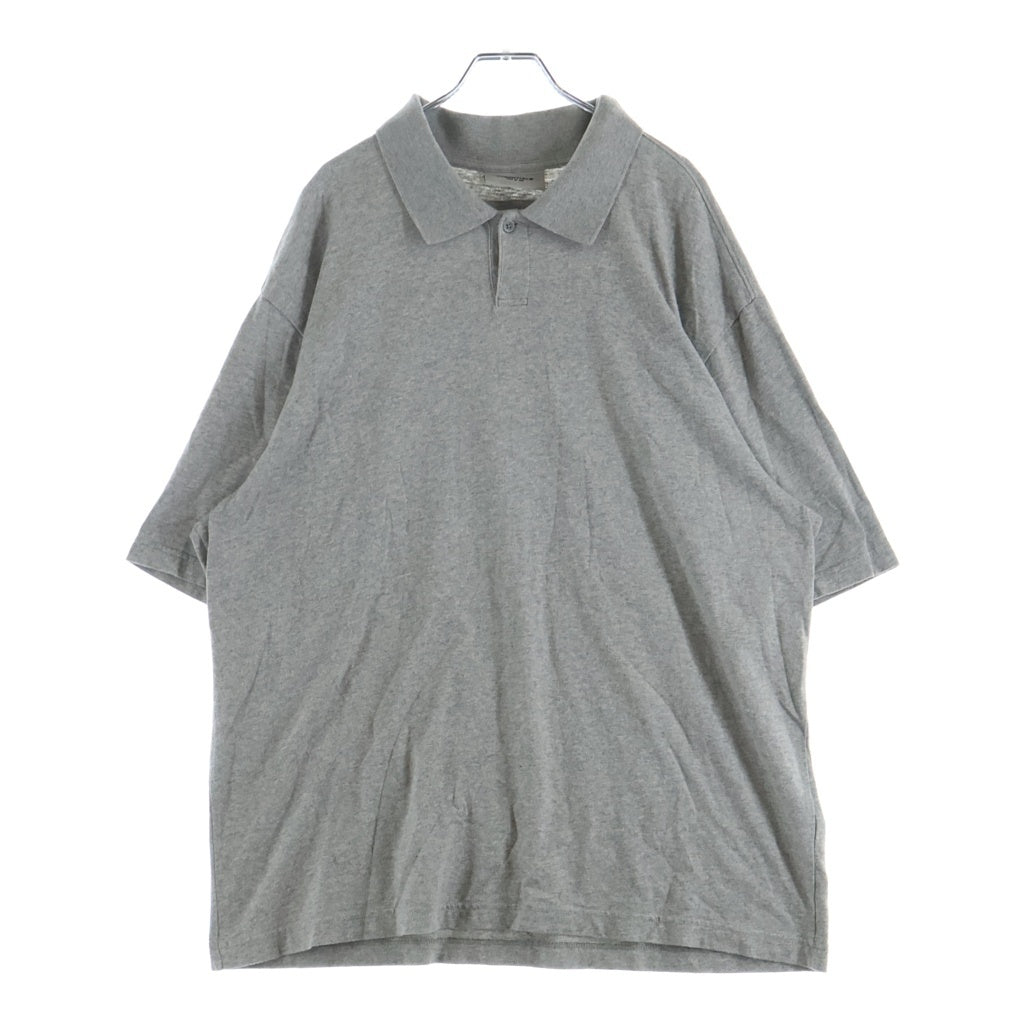 FEAR OF GOD ESSENTIALS(フィアオブゴッド エッセンシャルズ) ラバーロゴ ビックサイズ ポロシャツ グレー