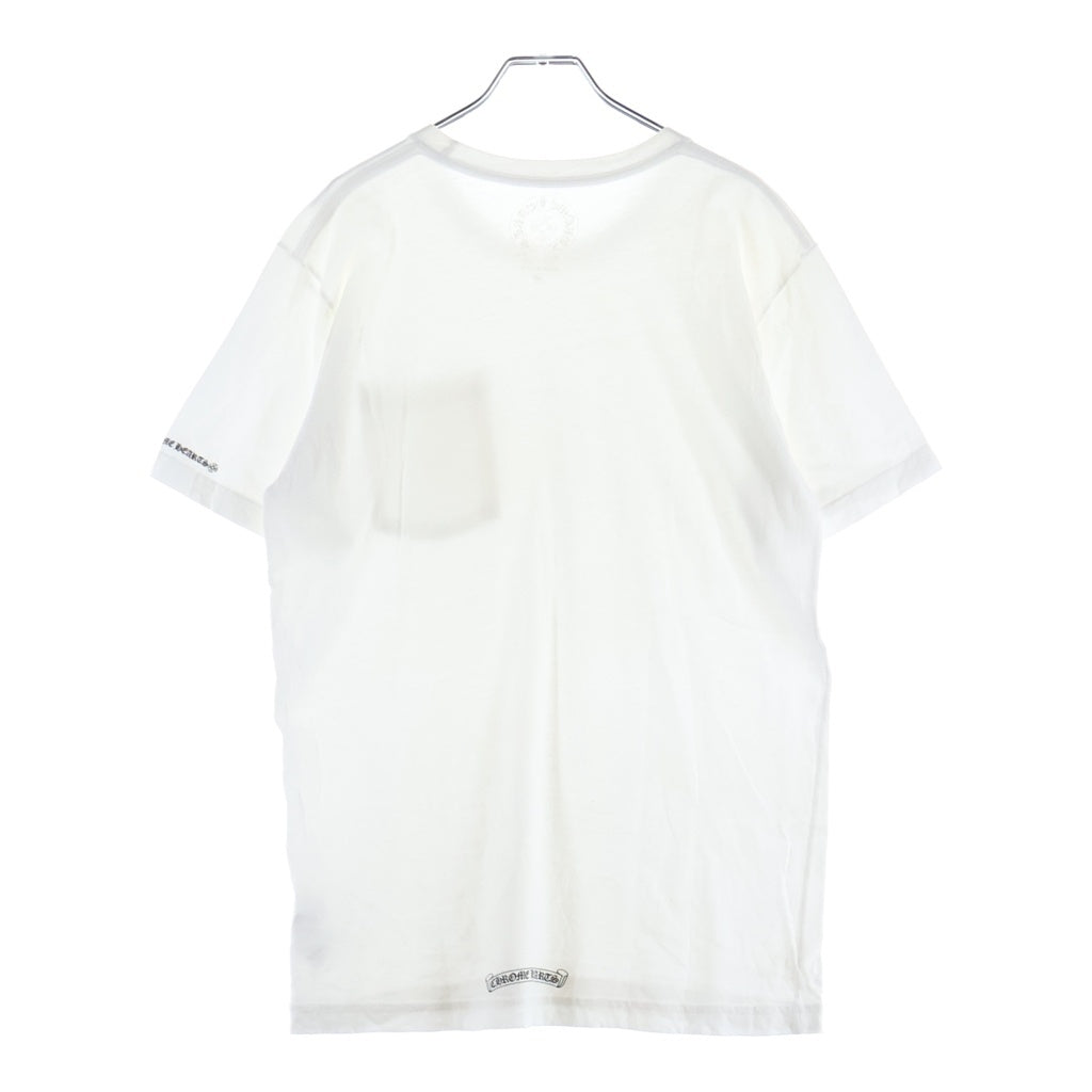 CHROME HEARTS(クロムハーツ) NECK LOGO ネックロゴ ポケット クルーネック半袖Tシャツカットソー ホワイト