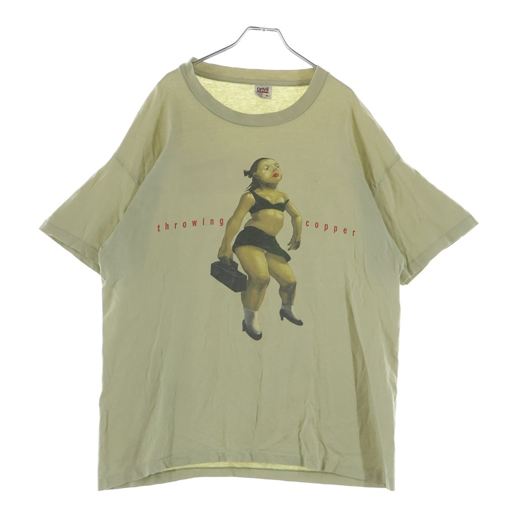 VINTAGE(ヴィンテージ) 90s Throwing Copper スローイングカッパー クルーネックTシャツ カーキ