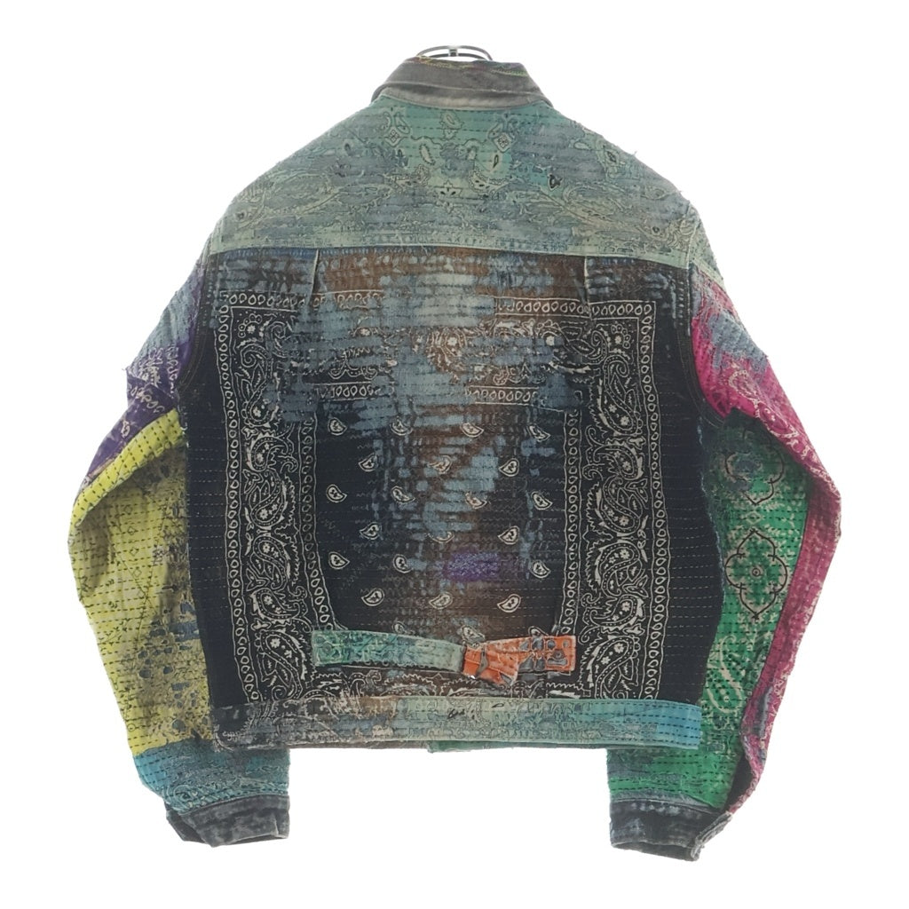 PROLETA RE ART(プロレタリアート) UROBOROS DENIM JACKET Boro patchwork distressed Studs