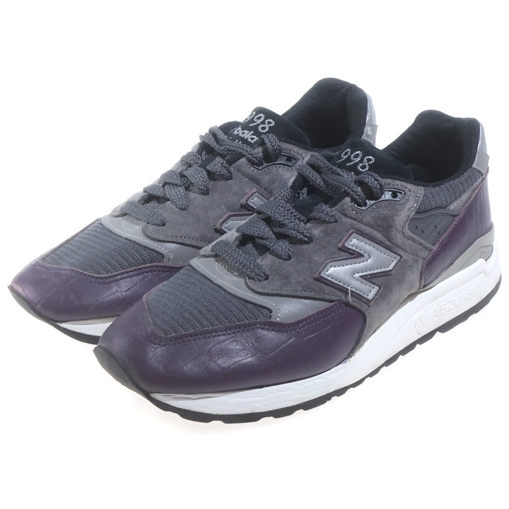 New Balance(ニューバランス) M998AWH Purple Croc パープルクロコ ローカットスニーカー グレー