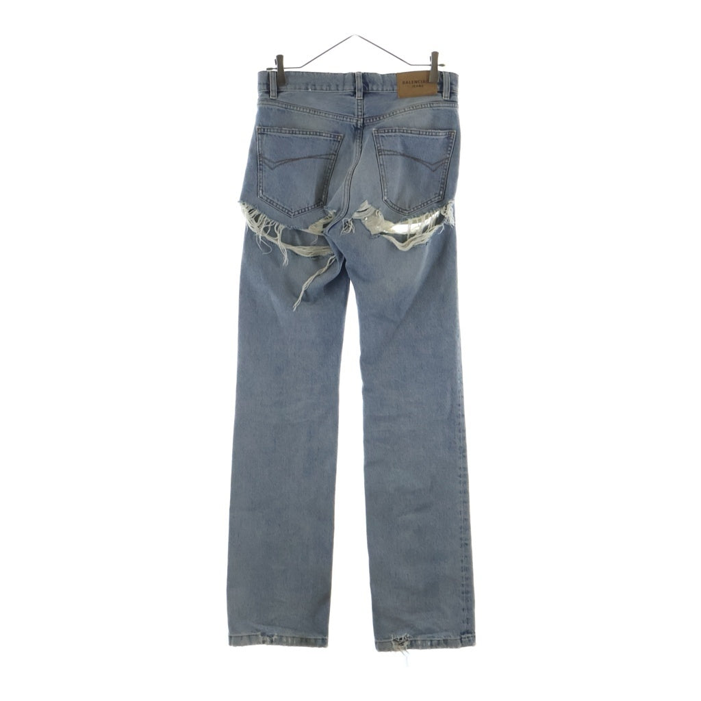 BALENCIAGA(バレンシアガ) Destroyed Normal Pants デストロイドノーマルパンツ ブーツカットデニム インディゴ