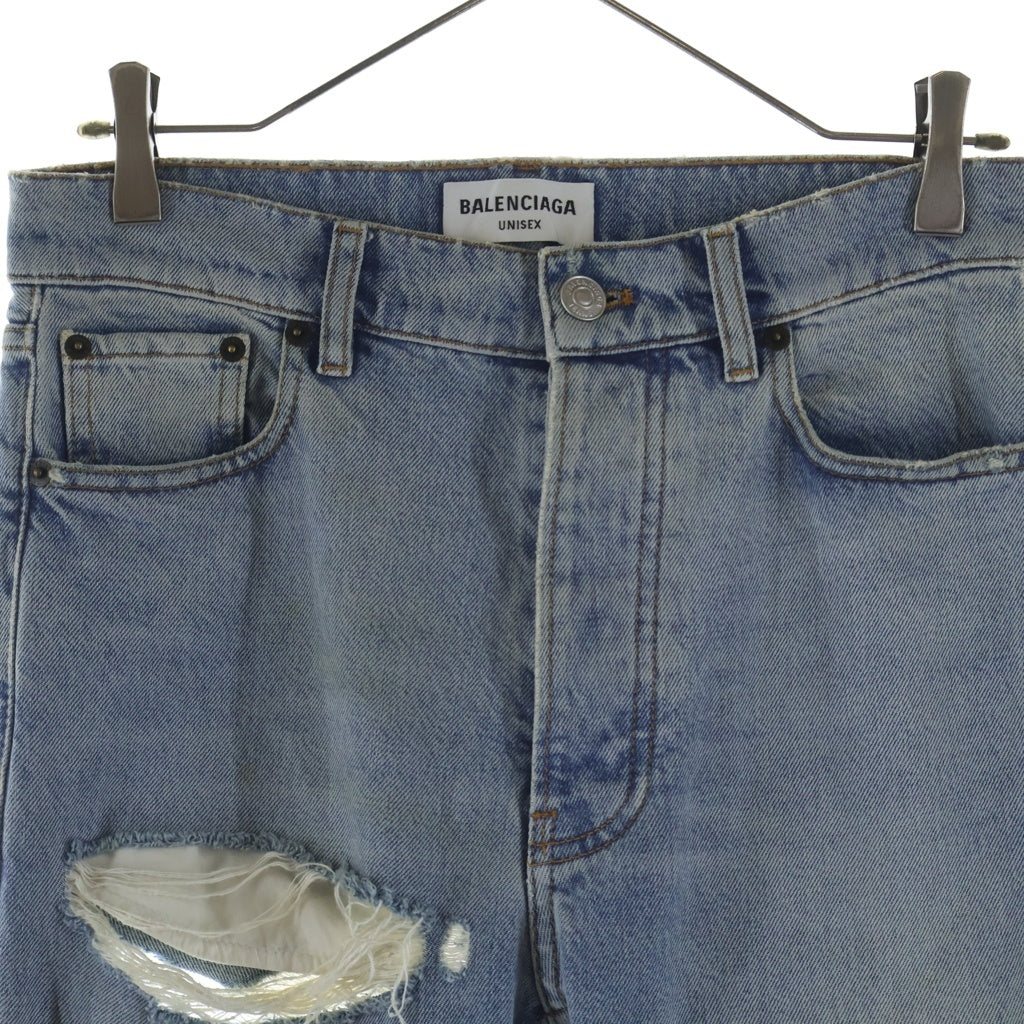 BALENCIAGA(バレンシアガ) Destroyed Normal Pants デストロイドノーマルパンツ ブーツカットデニム インディゴ