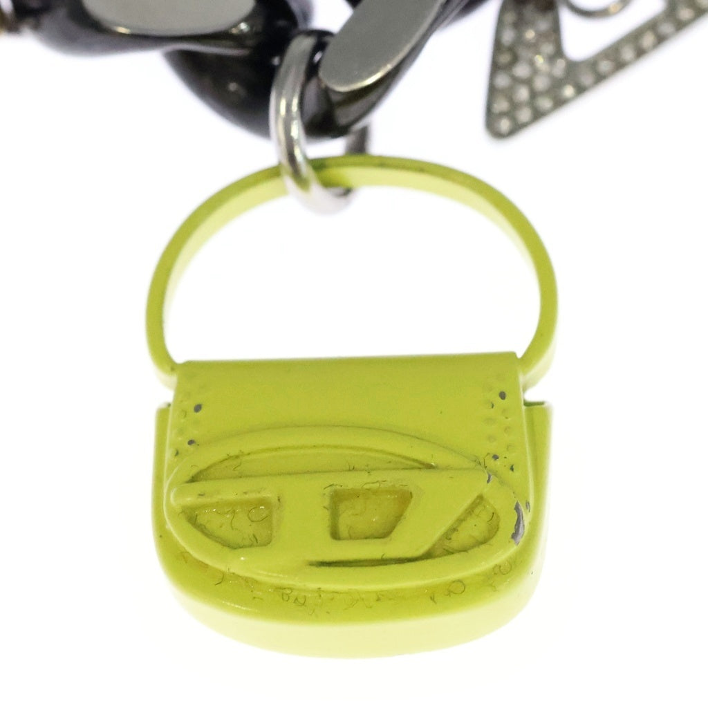 DIESEL(ディーゼル) Logo Charm Link Bracelet ロゴチャーム チェーンブレスレット DX1524 マルチカラー