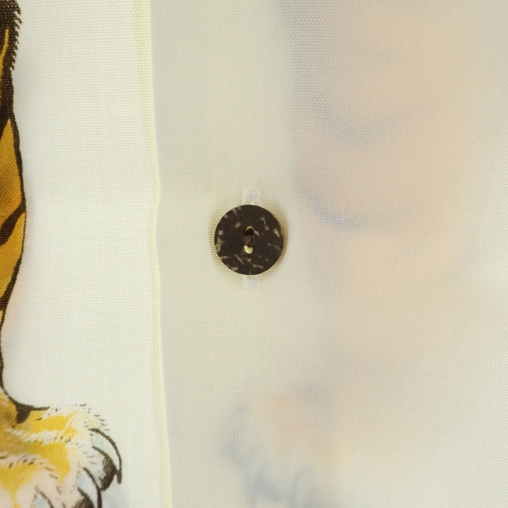 WACKO MARIA(ワコマリア) ×TIM LEHI aloha shirt ティムリーハイ アロハ 虎グラフィック半袖シャツ ホワイト ‐