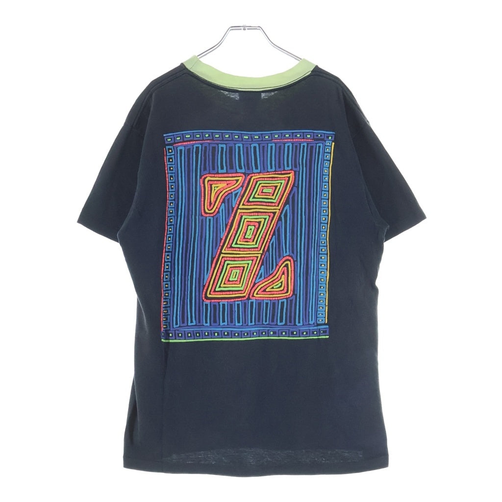 VINTAGE(ヴィンテージ) 90s JIMMYZ ジミーズ リブカラー 裾袖シングル Tシャツ ブラック -