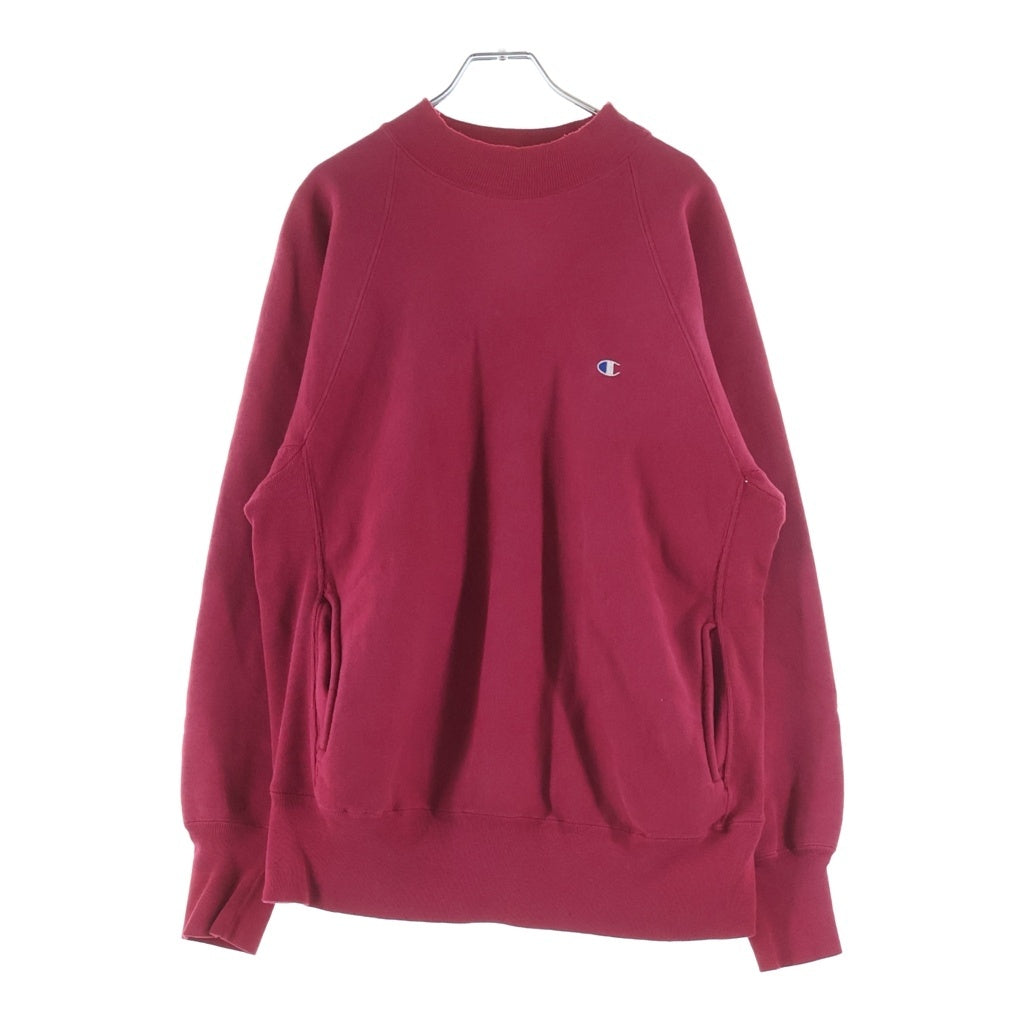 CHAMPION(チャンピオン) 90s REVERSE WEAVE モックネック ポケット付き スウェット ピンク