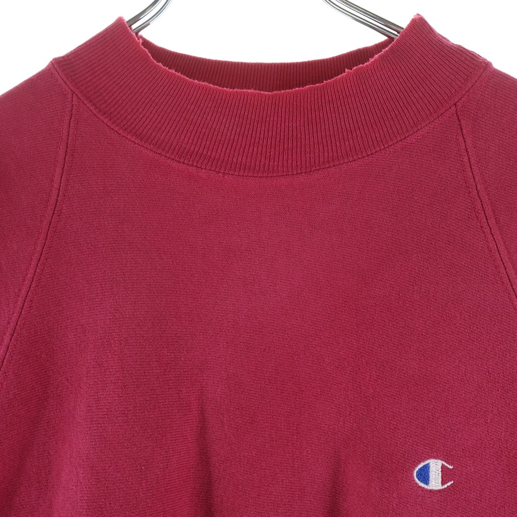 CHAMPION(チャンピオン) 90s REVERSE WEAVE モックネック ポケット付き スウェット ピンク