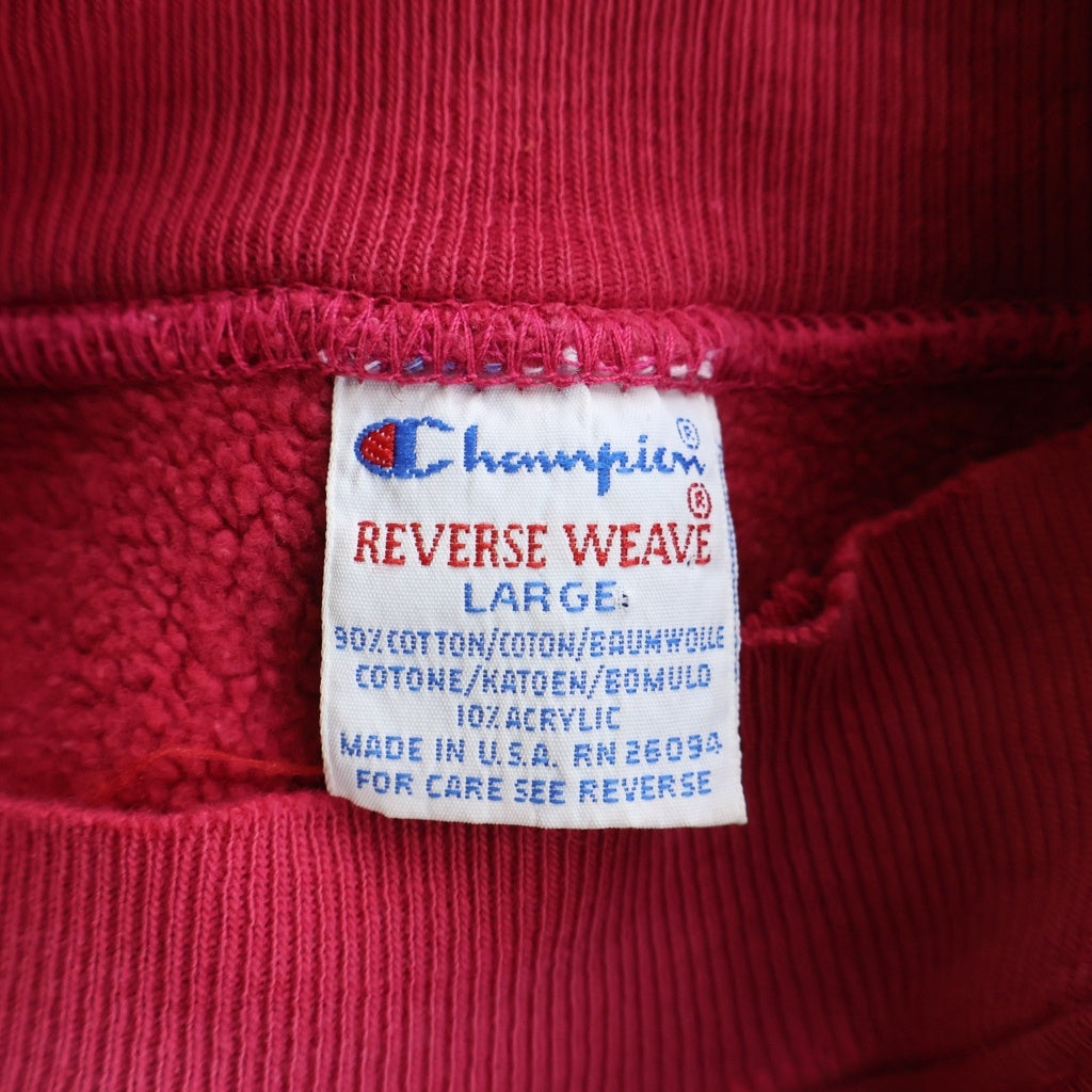 CHAMPION(チャンピオン) 90s REVERSE WEAVE モックネック ポケット付き スウェット ピンク