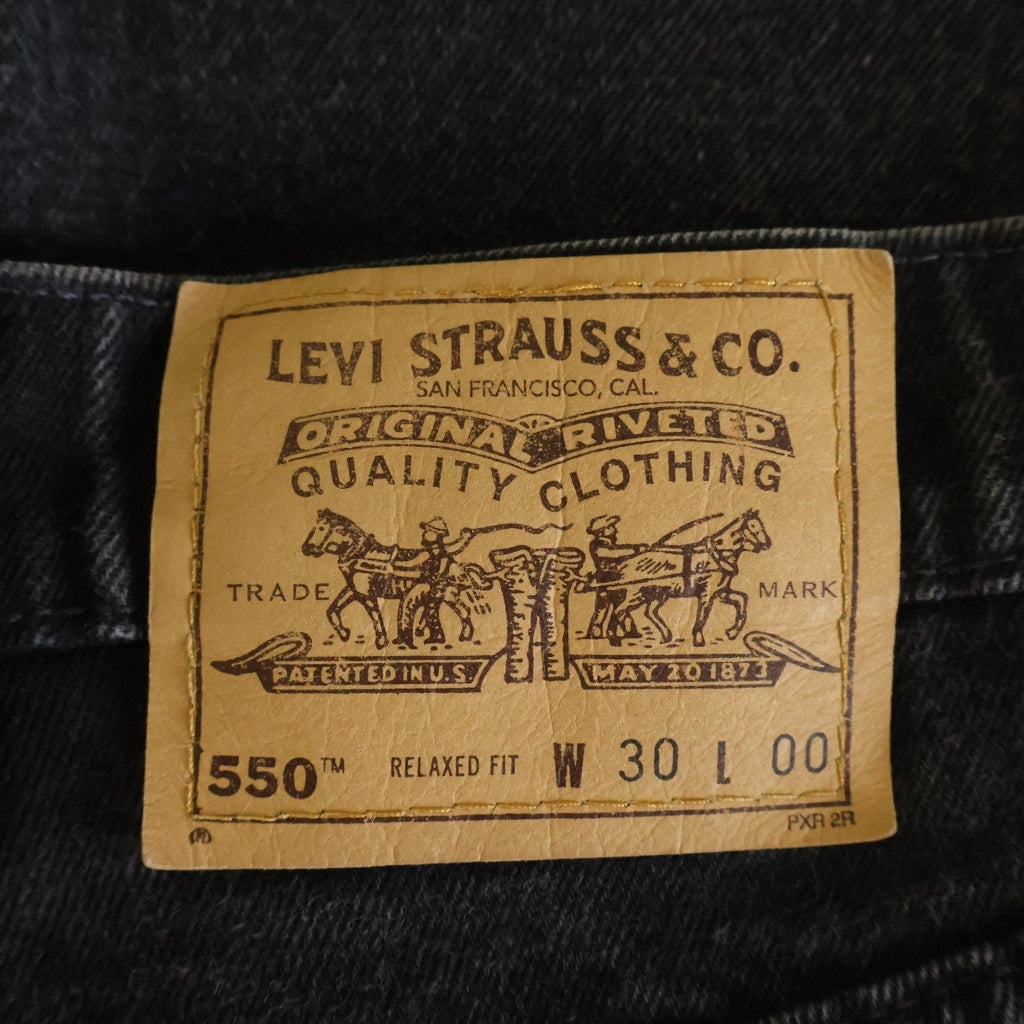 Levi's(リーバイス) 90s USA製 サルファ 後染め 550-4159 ブラックデニム ショートパンツ ブラック -