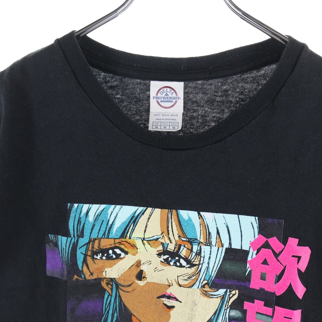 VINTAGE(ヴィンテージ) 00s Macross 2 マルクス2 イシュタル 欲望 クルーネックTシャツ ブラック -