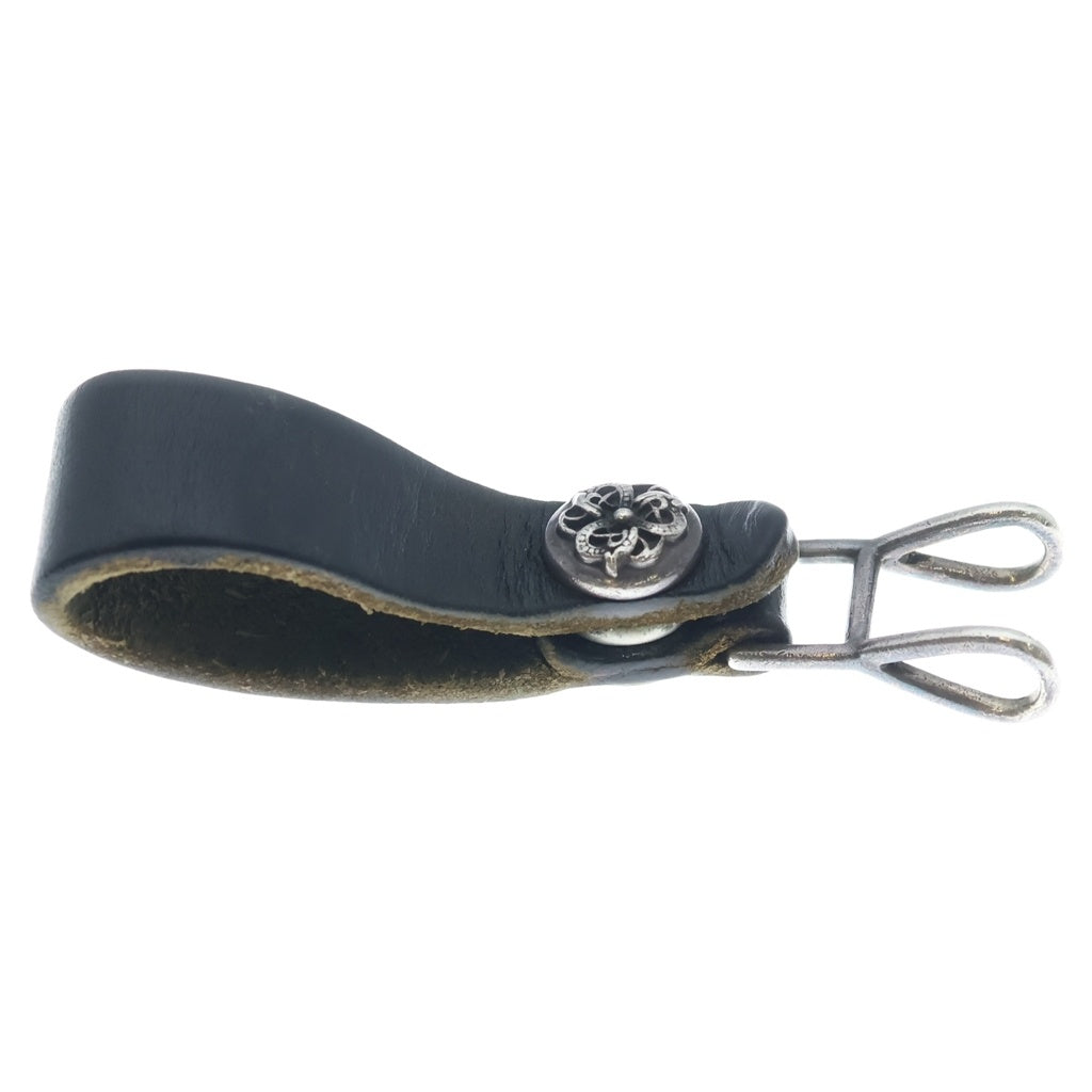 CHROME HEARTS(クロムハーツ) BELT LOOP ケルティックボールボタン レザーベルトループ ブラック