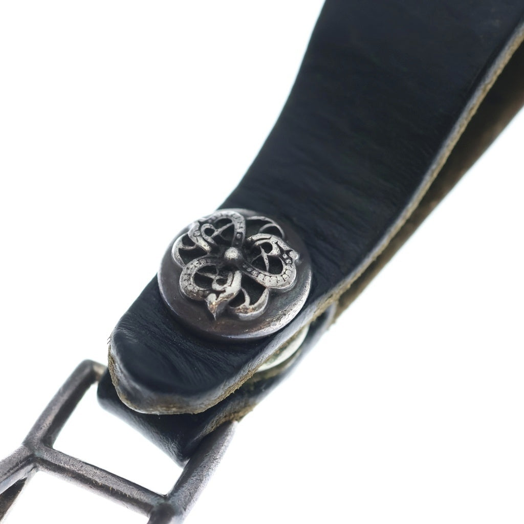CHROME HEARTS(クロムハーツ) BELT LOOP ケルティックボールボタン レザーベルトループ ブラック