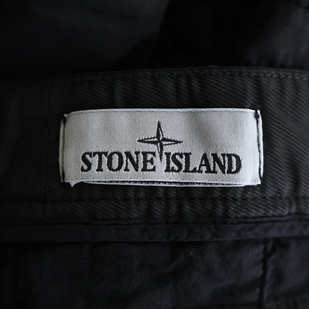 STONE ISLAND(ストーンアイランド) Cotton Twill Cargo Pants コットンツイルカーゴパンツ 811530410 ブラック 811530410
