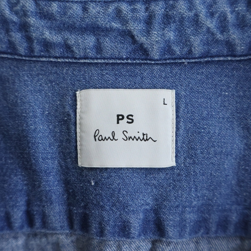 Paul Smith(ポールスミス) Indigo Short-Sleeve Shirt インディゴ 半袖シャツ PY-WR-77848 インディゴ PY-WR-77848
