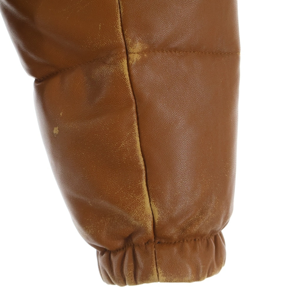 A BATHING APE(アベイシングエイプ) LEATHER DOWN JACKET 復刻 シープスキン レザー 001HJE801001X ダウンジャケット