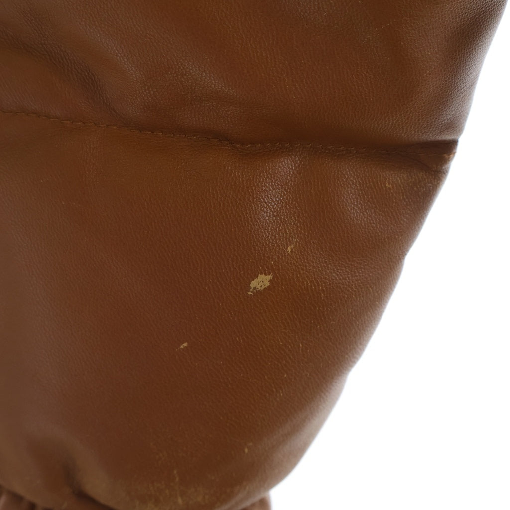 A BATHING APE(アベイシングエイプ) LEATHER DOWN JACKET 復刻 シープスキン レザー 001HJE801001X ダウンジャケット