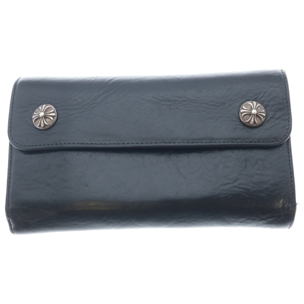 CHROME HEARTS(クロムハーツ) WAVE ウェーブ レザーウォレット 財布 ブラック BCA375