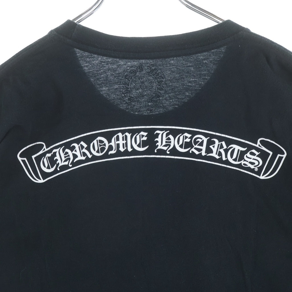 CHROME HEARTS(クロムハーツ) SCROLL LABEL T-SHIRT スクロールラベルプリント クルーネックポケット半袖Tシャツ ブラック