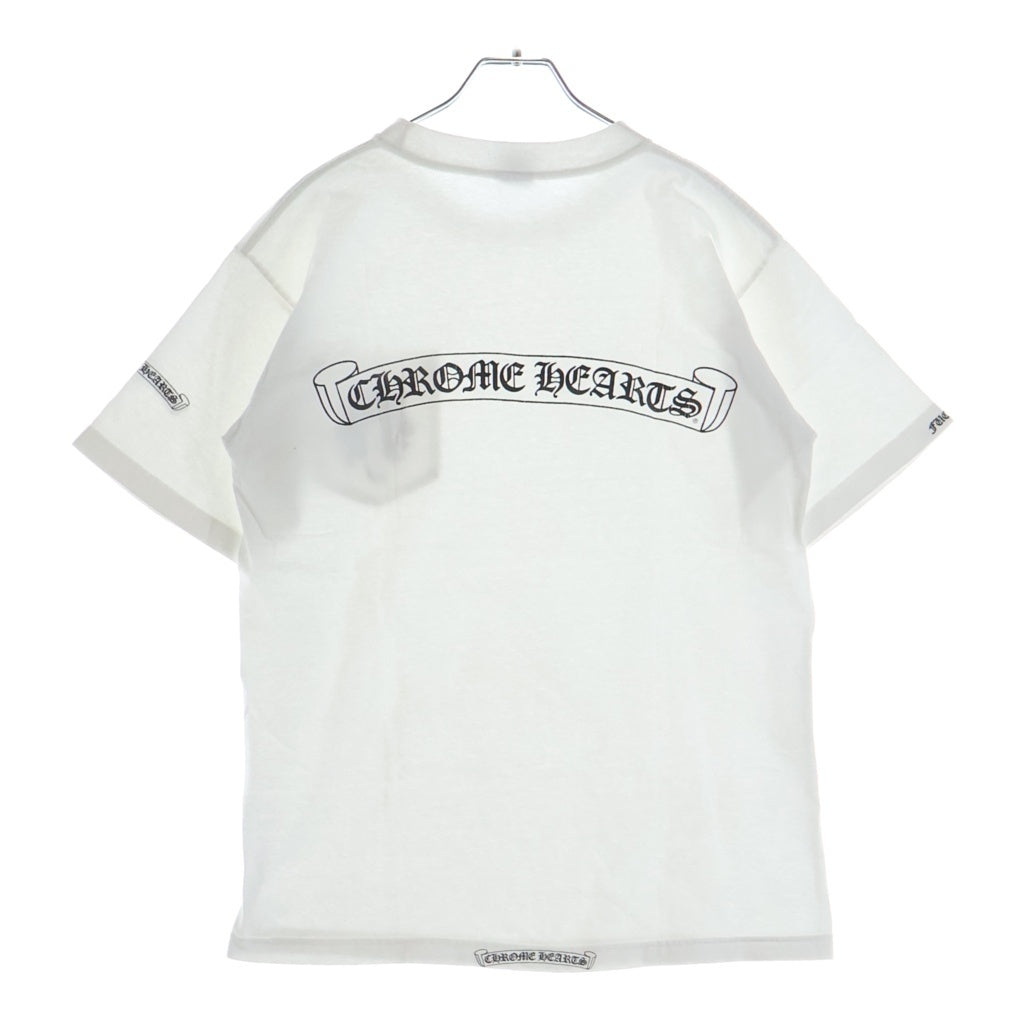 CHROME HEARTS(クロムハーツ) OLD CH T-SHIRT オールド ネックロゴ ダガープリント 半袖Tシャツ ホワイト