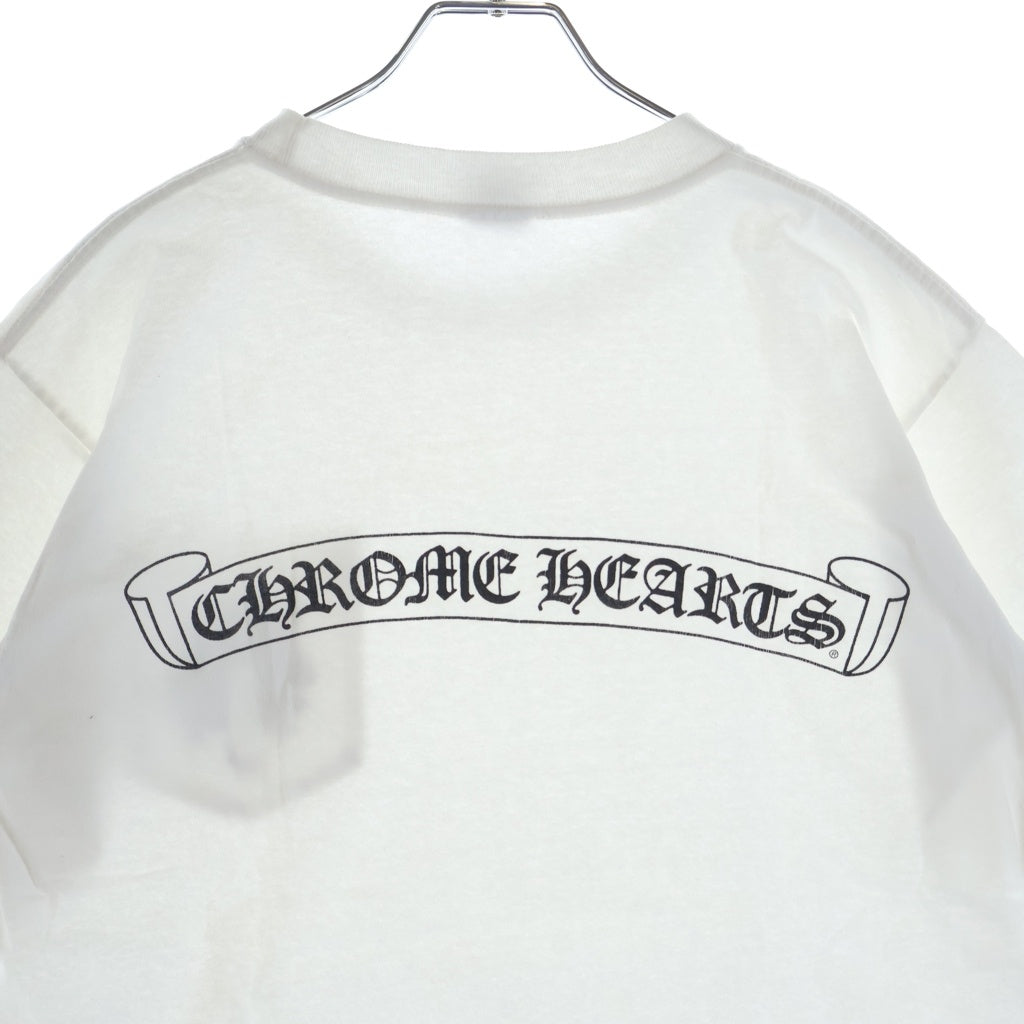 CHROME HEARTS(クロムハーツ) OLD CH T-SHIRT オールド ネックロゴ ダガープリント 半袖Tシャツ ホワイト