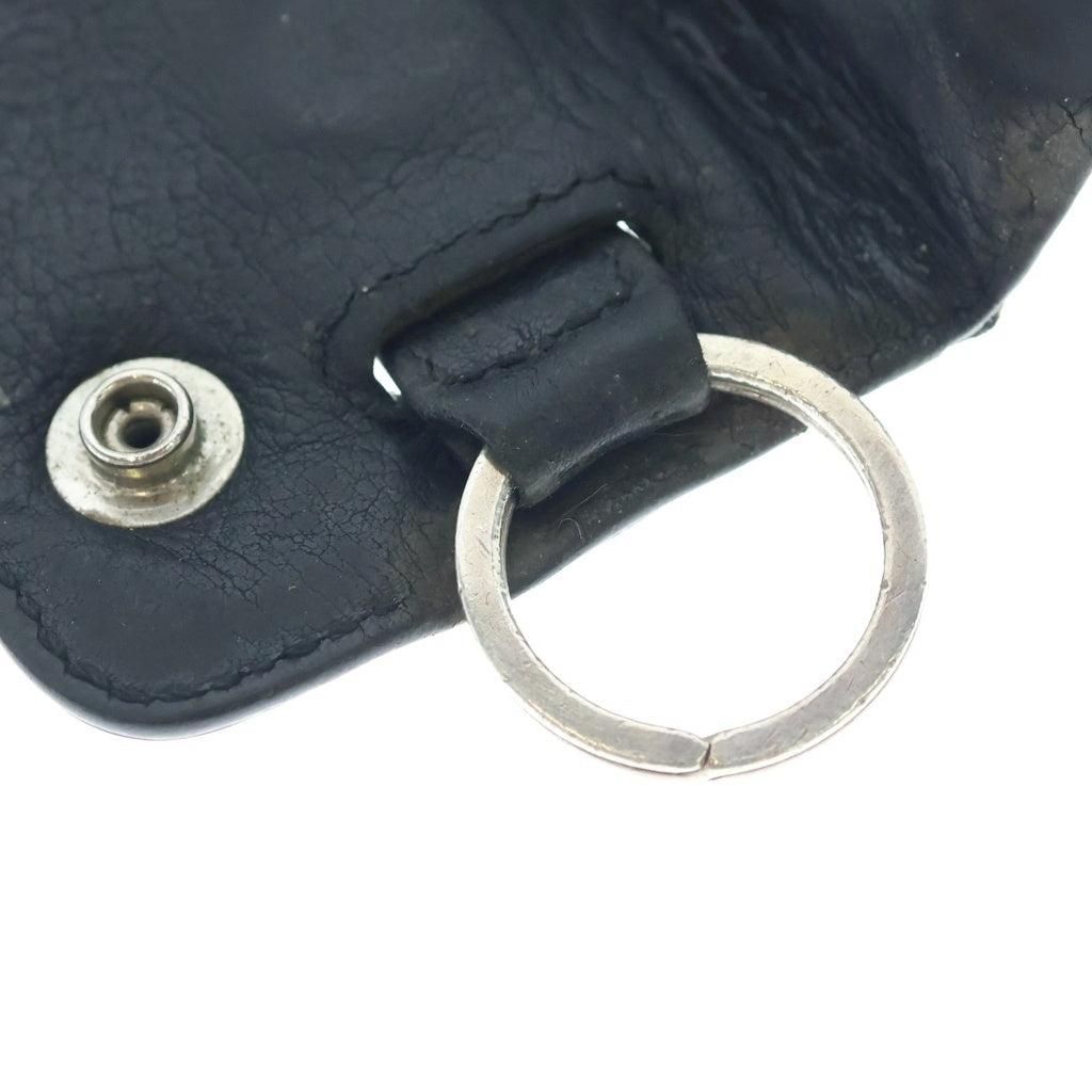 CHROME HEARTS(クロムハーツ) KEY CASE キーケース クロスボールボタン デストロイレザーキーケース ブラック