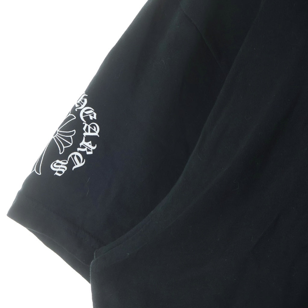 CHROME HEARTS(クロムハーツ) Back Cross Neck Logo Tee バッククロスネックロゴ ポケット付き クルーネック半袖Tシャツカットソー ブラック