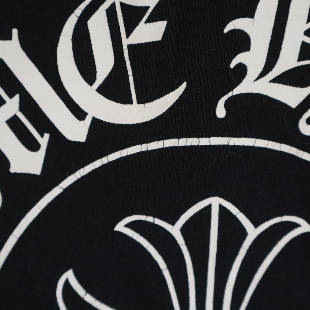 CHROME HEARTS(クロムハーツ) OLD HORSE SHOE L/S TEE オールド ホースシュー ロンドン限定 ロゴプリント ロングスリーブ クルーネック長袖ポケットTシャツ カットソー ブラック