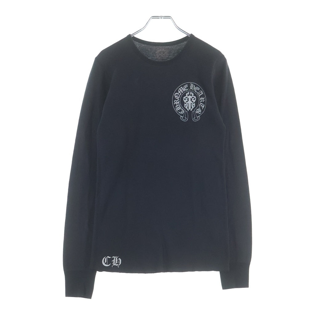 CHROME HEARTS(クロムハーツ) OLD Thermal L S オールド アメリカンフラッグ 星条旗 ダガーホースシュープリント サーマル長袖カットソー ブラック